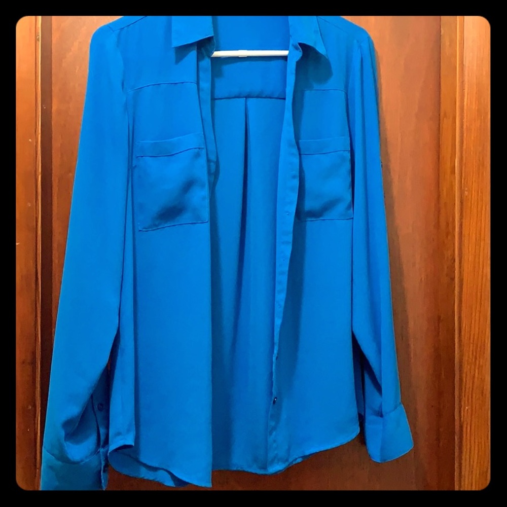 BRAND NEW! Cobalt Blue Button-Up with Collar.